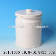 High quality white ceramic cookie jars with lid